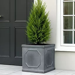 IDEALIST Lite Faux Lead Chelsea Box Square Light Concrete Planter
