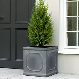 IDEALIST Lite Faux Lead Chelsea Box Square Light Concrete Planter