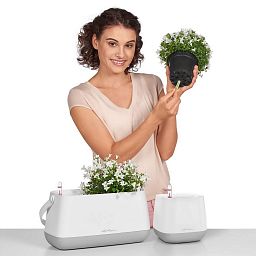 LECHUZA YULA Plant Bag Trough Poly Resin Indoor Self-watering Planter