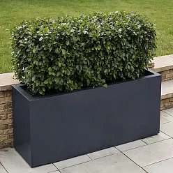 IDEALIST Lite Contemporary Light Concrete High Trough Planter Set