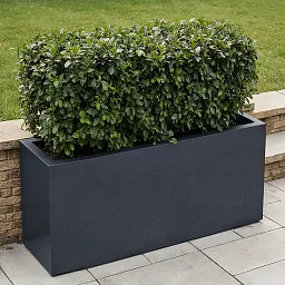 IDEALIST Lite Contemporary Light Concrete High Trough Planter Set