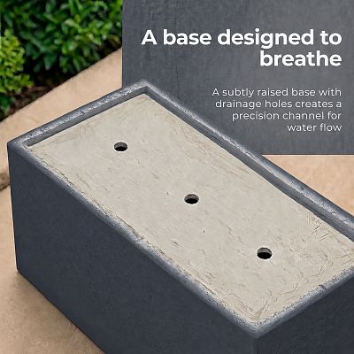 IDEALIST Lite Contemporary Light Concrete Trough Planter