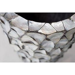 Shell Conical Round Tall Polystone Indoor Planter