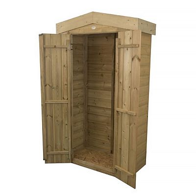 Installed Outdoor Pressure Treated Wooden Shiplap Apex Tall Garden Store by Forest Garden