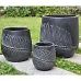 IDEALIST Lite Leaf Embossed Egg Planter