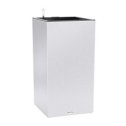 LECHUZA CANTO Stone High LED Square Tall Poly Resin Self-watering Planter