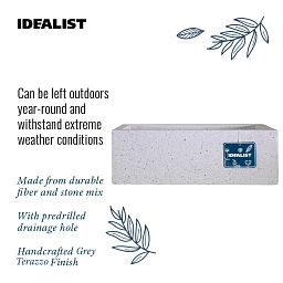 IDEALIST Lite Window Box Light Concrete Planter