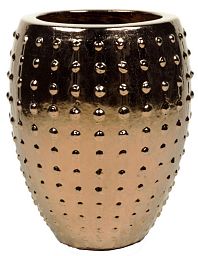 Ceramic Round Tall Bump Glossy Planter Pot In/Out