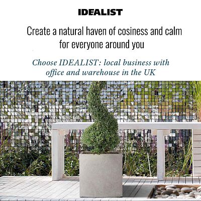 IDEALIST Lite Square Box Contemporary Light Concrete Planter