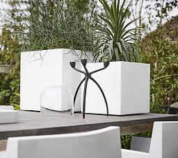 Square Fiberstone Contemporary Planter by Cadix Capi Lux