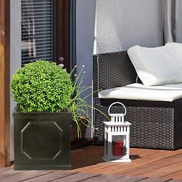 IDEALIST Lite Faux Lead Chelsea Box Square Light Concrete Planter