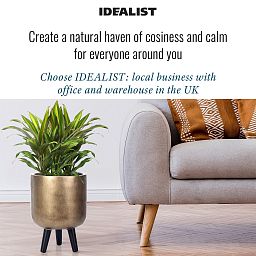 IDEALIST Lite Round Planter on Legs, Round Pot Plant Stand Indoor