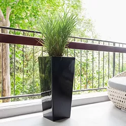 Ceramic Square Tall Glossy Planter Pot In/Out
