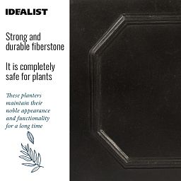 IDEALIST Lite Faux Lead Chelsea Box Square Light Concrete Planter
