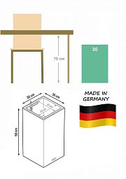 Zamioculcas in LECHUZA CANTO Stone High Self-watering Planter, Total Height 110 cm