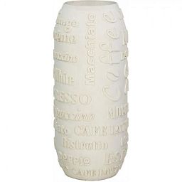 Coffee Natural Round Tall Polystone Outdoor Planter