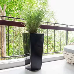 Ceramic Square Tall Glossy Planter Pot In/Out