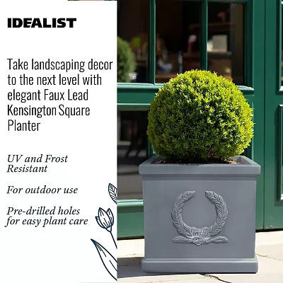 IDEALIST Kensington Light Stone Square Garden Planter