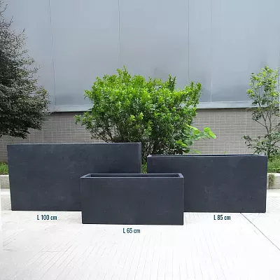 IDEALIST Lite Contemporary Light Concrete High Trough Planter