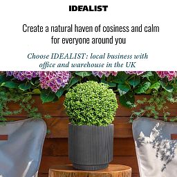IDEALIST Lite Vertical Ribbed Cylinder Outdoor Planter