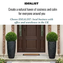 IDEALIST Lite Mosaic Style Tall Round Vase Planter Outdoor Plant Pot
