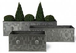 Elizabethan Fiberglass Trough Faux Lead Planter Pot In/Out