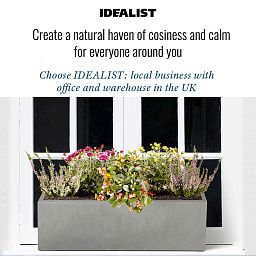 IDEALIST Lite Window Box Light Concrete Planter