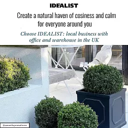 IDEALIST Lite Faux Lead Chelsea Box Square Light Concrete Planter