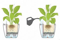 LECHUZA Quadro LS Square Poly Resin Self-watering Planter