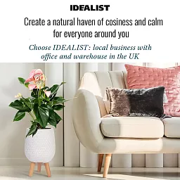 IDEALIST Lite Honeycomb Style Egg Planter on Legs, Round Pot Plant Stand Indoor