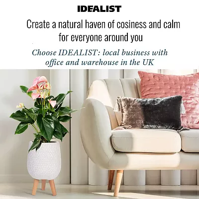 IDEALIST Lite Honeycomb Style Egg Planter on Legs, Round Pot Plant Stand Indoor