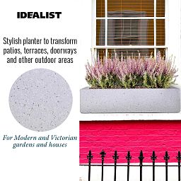 IDEALIST Lite Window Box Light Concrete Planter