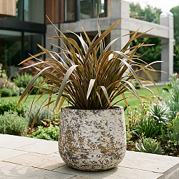 Atlas Round Planter | Fiberstone Indoor and Outdoor Plant Pot