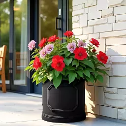 IDEALIST Chelsea Light Concrete Cylinder Garden Planter