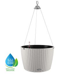 LECHUZA NIDO Cottage Round Poly Resin Outdoor Self-watering Planter