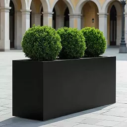 Set of 2 IDEALIST Lite Trough Garden Planters, Light Concrete Outdoor Large Plant Pots