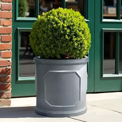 IDEALIST Chelsea Light Concrete Cylinder Garden Planter