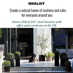 IDEALIST Lite Square Box Contemporary Light Concrete Planter