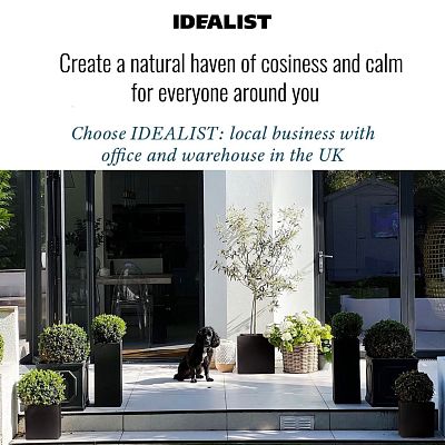 IDEALIST Lite Square Box Contemporary Light Concrete Planter