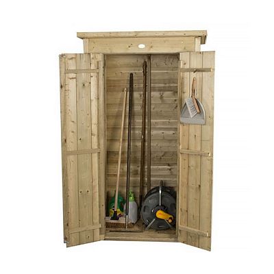 Installed Outdoor Pressure Treated Wooden Shiplap Pent Tall Garden Store by Forest Garden