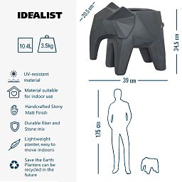IDEALIST Lite Faceted Effect Elephant Plant Pot Indoor