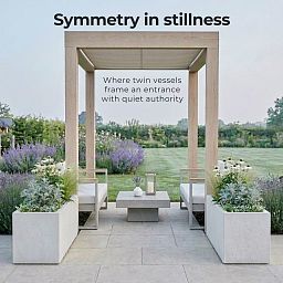 IDEALIST Lite Contemporary Light Concrete High Trough Planter