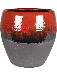 Amora Couple Glazed Clay Round Planter