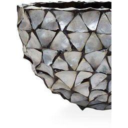 SHELL Oval Polystone Planter