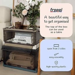 Collapsible Hard Plastic Multi-purpose Storage Box for Toys, Shoes, Clothes by Froppi