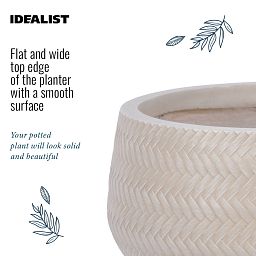 IDEALIST Lite Plaited Style Bowl Outdoor Planter