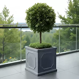 IDEALIST Lite Faux Lead Chelsea Box Square Light Concrete Planter