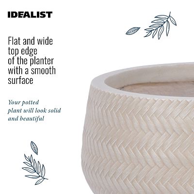 IDEALIST Lite Plaited Style Bowl Outdoor Planter