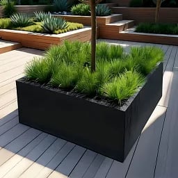 PURE Low Cube Outdoor Fiberglass Planter