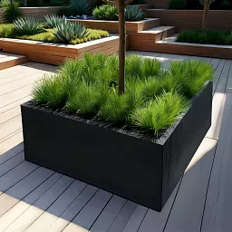 PURE Low Cube Outdoor Fiberglass Planter